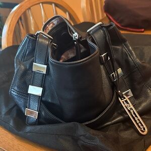 Elegant Black Leather Handbag